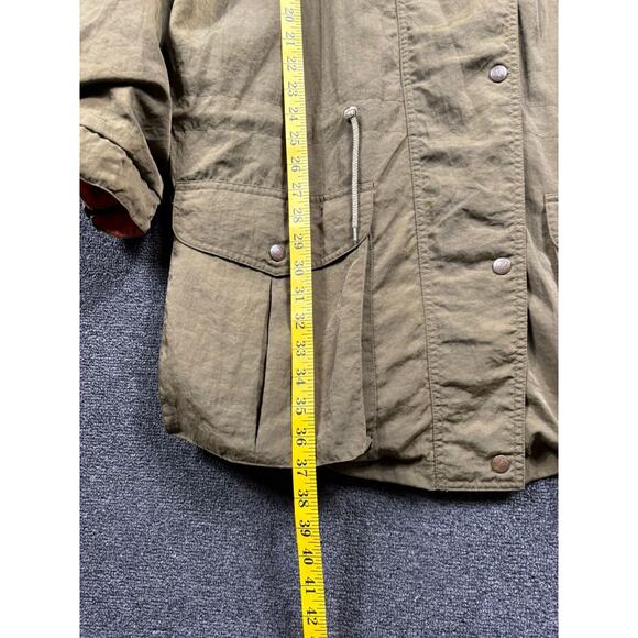 Donna Karan New York DKNY Military Field Trench Coat Womens Size L Olive Green - Picture 6 of 7